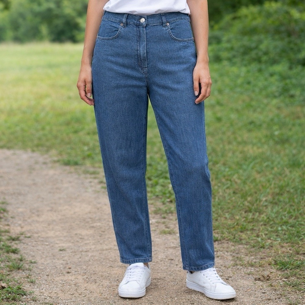 Y2K‎ Jil Sander Blue Jeans Washed Soft Denim High Rise Capsule Luxury Preppy 42